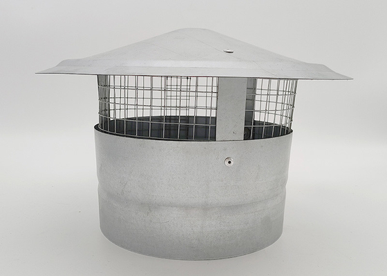 Capa del tubo de ventilación del techo galvanizado redondo con malla de alambre de ancho superior de 200 mm