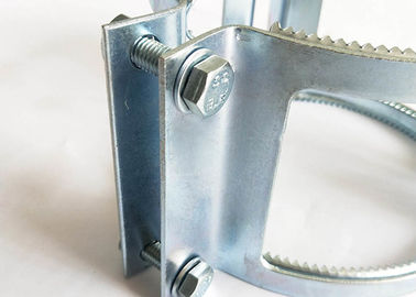 Abrazaderas de tubo resistentes de acero plateadas galvanizadas que juntan el tubo del apretón con los dientes
