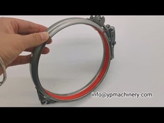 Tipo empernado 304 de acero abrazadera de tubo inoxidable de 125m m que canaliza los clips con caucho