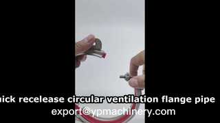 Abrazadera para tubo de ventilación con abrazadera para conducto de anillo de acero inoxidable 304