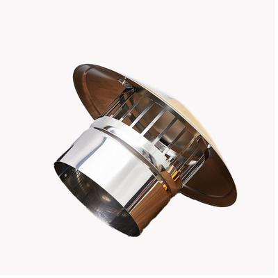 Acero inoxidable de techo redondo ventilación chimenea cuencas de 150 mm para chimenea al aire libre