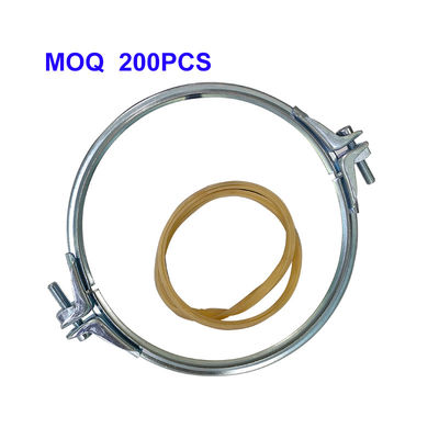 Abrazaderas para tuberías de alta resistencia con grosor de junta ajustable y estructura de dos piezas para sistemas de recolección de polvo en SUS304