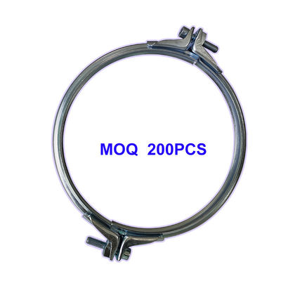 Abrazadera de tubería atornillada de 150 mm con producción personalizada para sistemas de ventilación y extracción de polvo