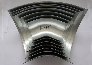 El acero galvanizado 45 grados que sellaban el medio codo/presionó mitades de las curvas