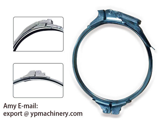 Clamparas de tubería galvanizadas de 140 mm de liberación rápida Clamparas de manguera de conducto