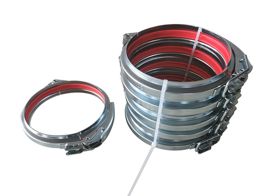 Galvanizado aprisa conecte la abrazadera de tubo del conducto con la cerradura para el tubo del reborde y las curvas presionadas