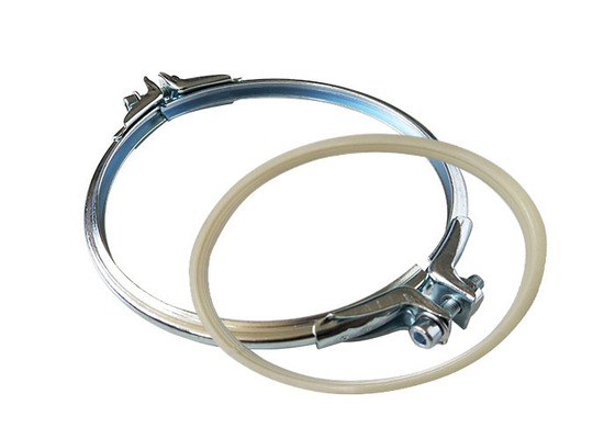 Abrazaderas de tubería de acero galvanizadas resistentes con el anillo de cierre de Silicone/EPDM