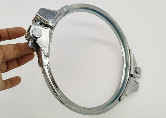 Abrazadera redonda de ranura en V de acero al carbono de 150 mm con perno de anillo de sellado independiente
