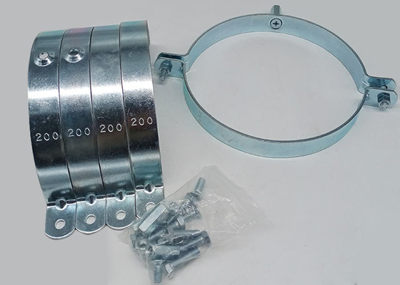 aro colgante de abrazadera de tubo partido redondo de 200 mm para espesor industrial de 2,5 mm