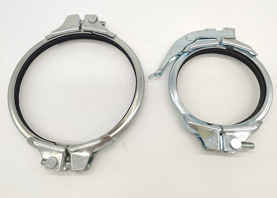 grueso doble de los anillos de cierre 2.0m m de Gal Pipe Clamps With Rubber de los pernos de 150m m