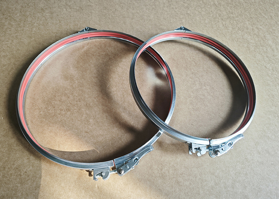 Clamparas de tuberías de conducto de aire de extracción profunda de carga pesada de 80 mm galvanizadas