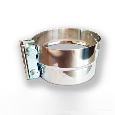 Abrazadera de tubo de escape reductora redonda de acero inoxidable 304 de 5 pulgadas y 0,5 mm de grosor